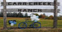 JR 2012 blue bike at Carr Creek Ranch
